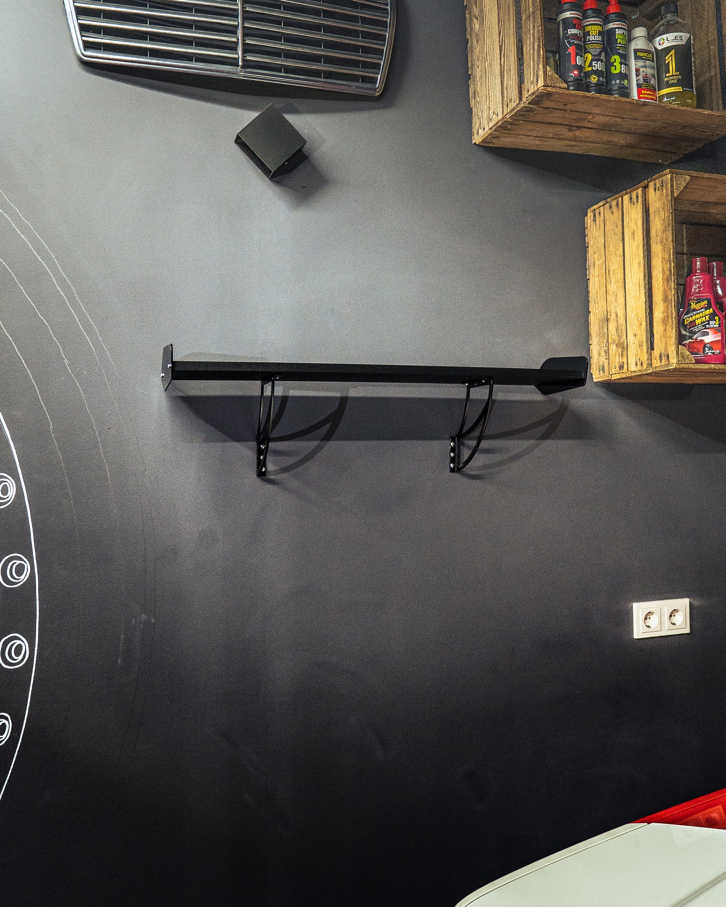 Spoiler-Regal Asphaltschwarz